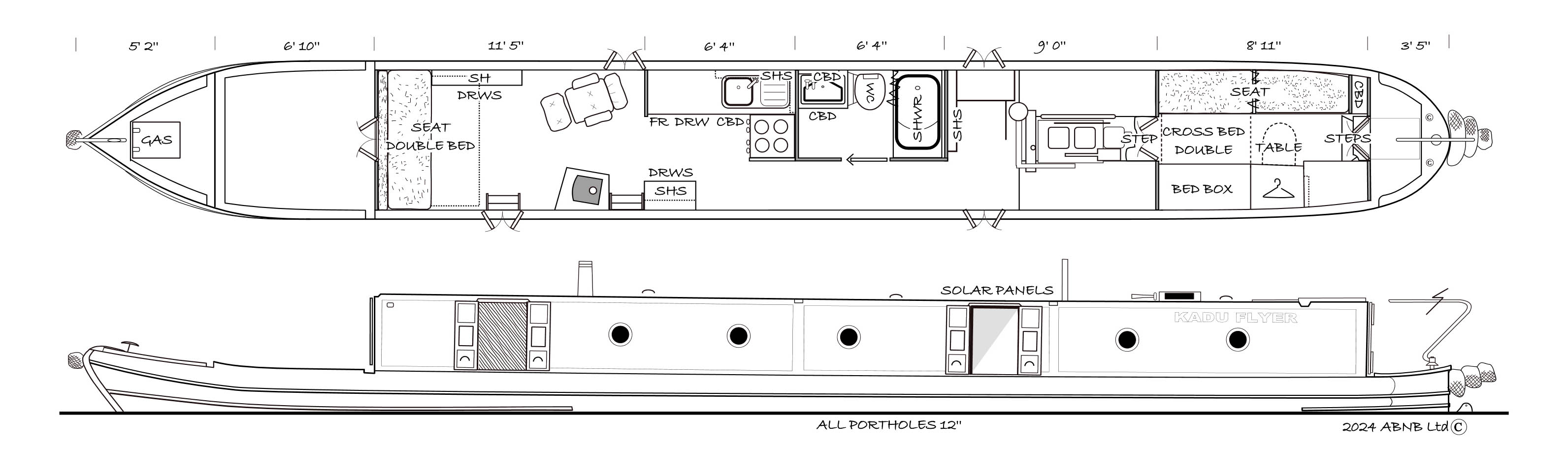 KADU FLYER boat drawing