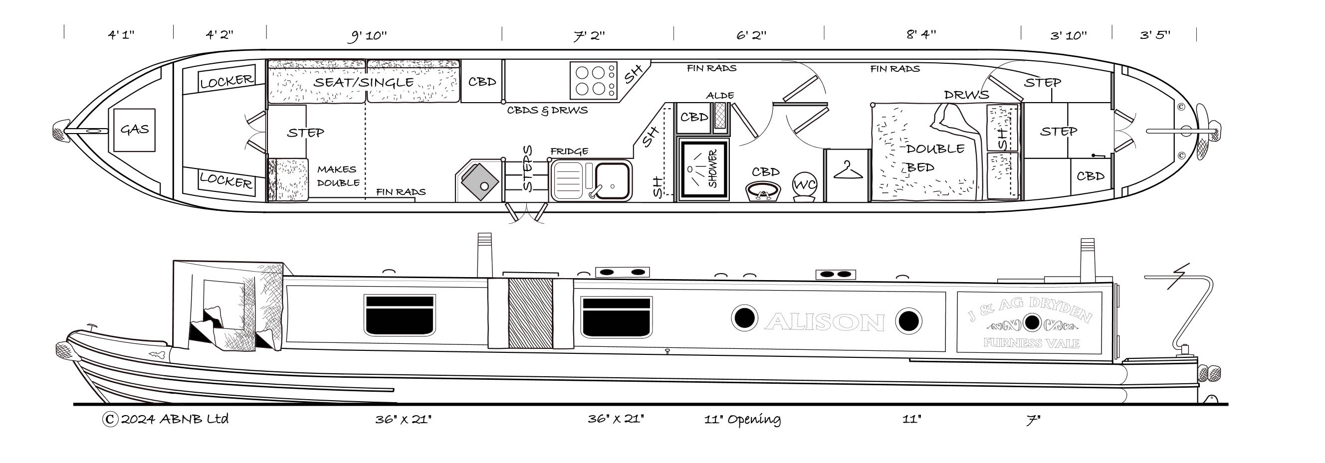 ALISON boat drawing