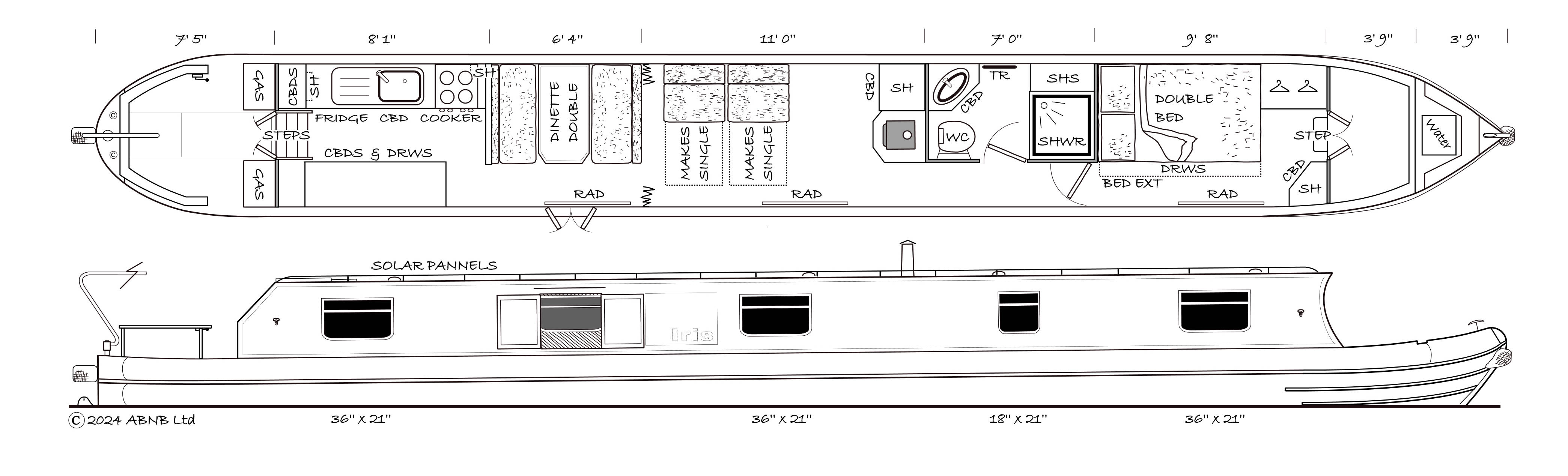 IRIS boat drawing