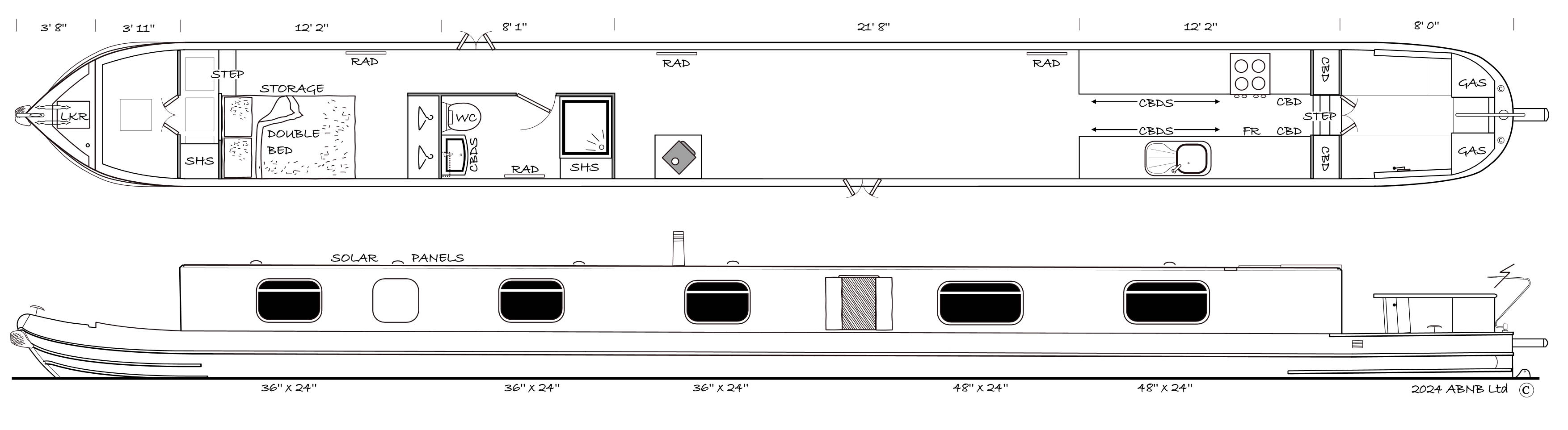 BELLA boat drawing