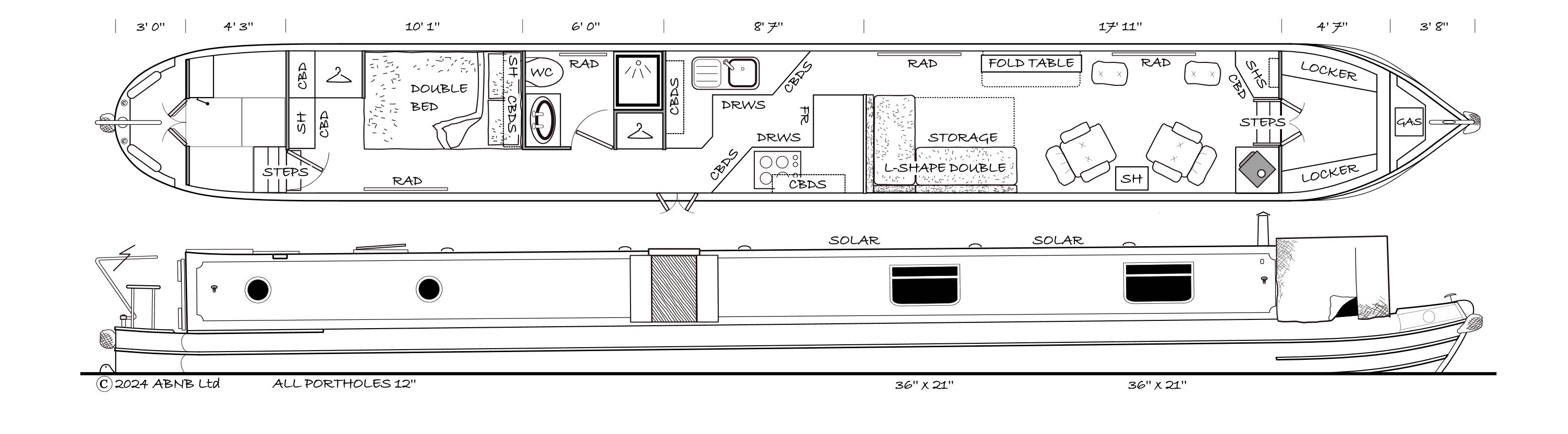 OTAKI boat drawing