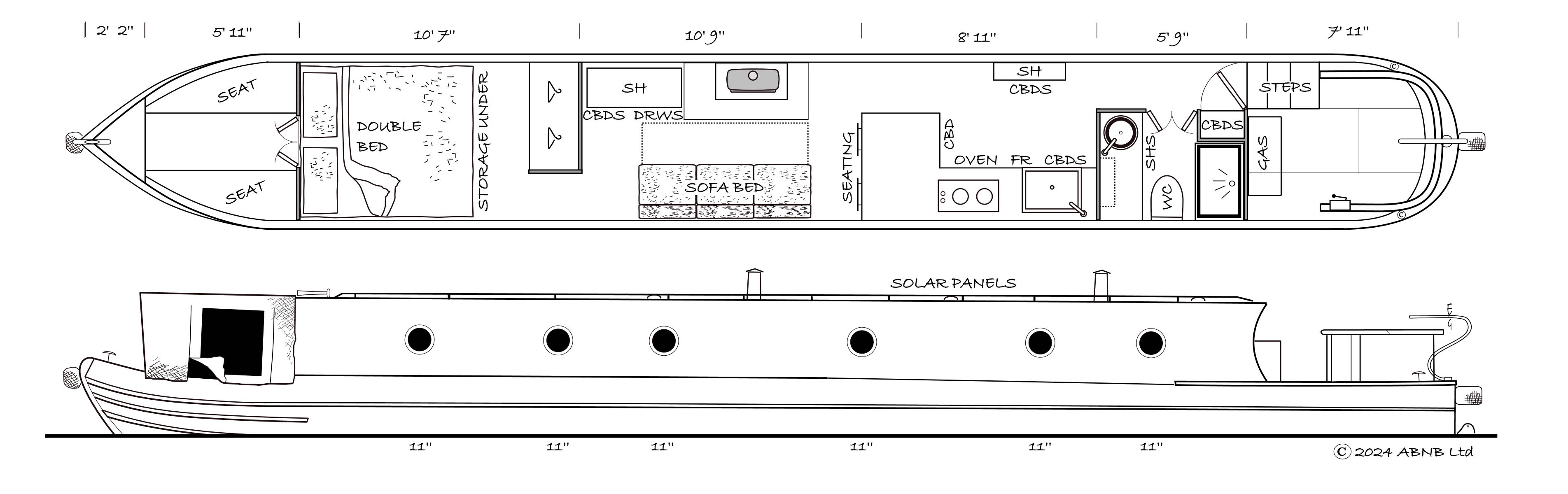 ROMARIN boat drawing