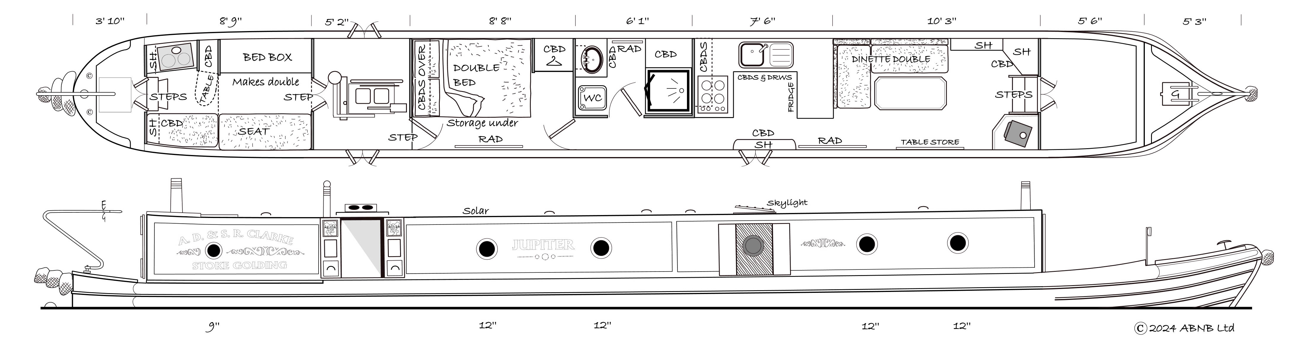 JUPITER boat drawing