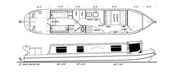 MERIDIAN boat drawing