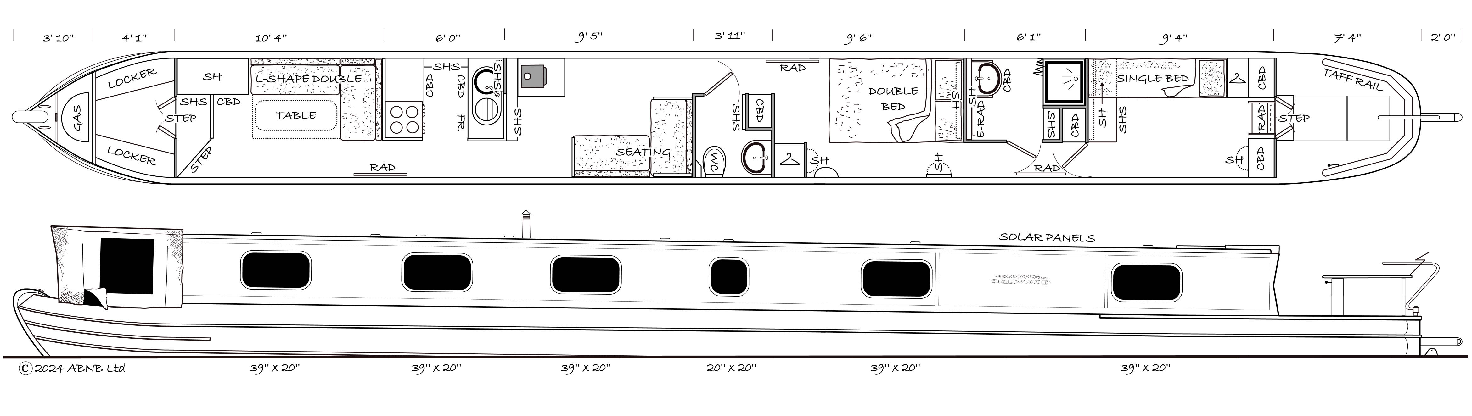 SELWOOD boat drawing