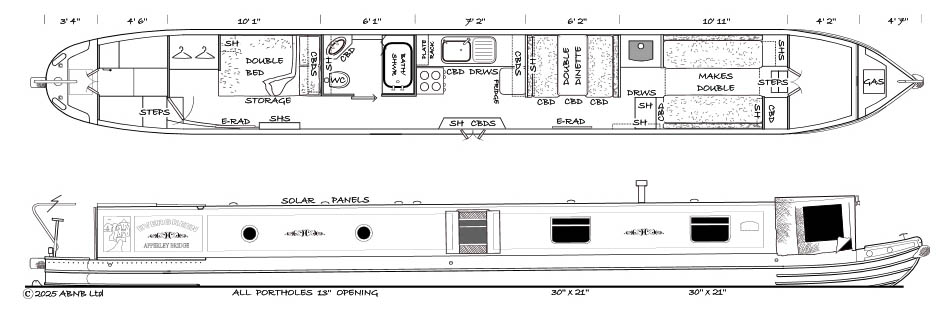 EVERGREEN 2 boat drawing