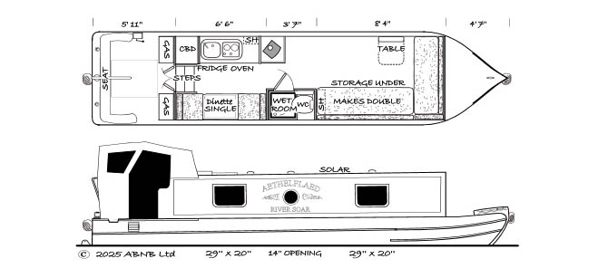 AETHELFLAED boat drawing
